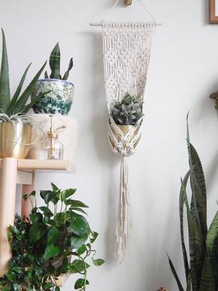UTOPIA Wall Planter, Macrame Plant Hanger, Mason Jar Holder, Hanging Planter Plant Container Set