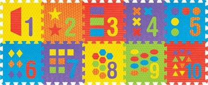 Sunta 12"-10Pcs number/shape mat (Different Texture 320X320X10mm)