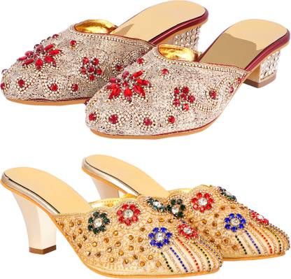 Zionk Women Multicolor Heels