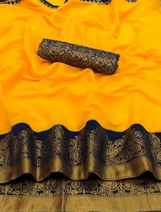 Embellished Chanderi Cotton Blend Saree
