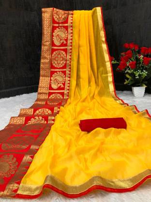 Embellished Chanderi Cotton Blend Saree