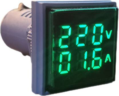 GORANG&CO. VOLT & AMPERE METER (GREEN) 60-500V & 0-100 A INDICATOR(SQUARE) VOLT METER WITH AMPERE METER Voltmeter