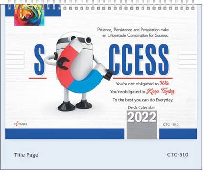 god & god's Success Table calendar Size 7.5 x 8.25 inch 2022 Table Calendar