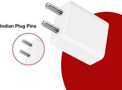 ri i spark RI CH-21 27W Superfast Charger with Type C cable Compatible for all smartphones 27 W 3 A Mobile Charger with Detachable Cable (White)  Camera Battery Charger