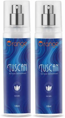 ORANGE Tuscan No-Gas Deodorant Spray  -  For Men