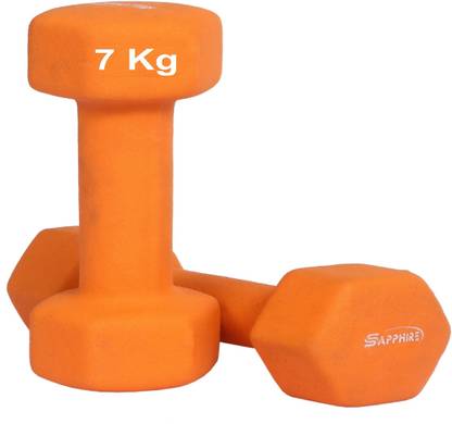 Sapphire Dumbbells Available in Weights - 7 kg Set of 2 pcs for Home/Gym Use Fixed Weight Dumbbell