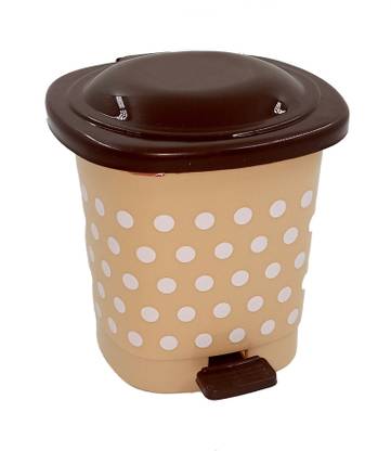 ShubhKraft Small Portable Table Dustbin/Desk Dustbin with Attached lid Plastic Dustbin