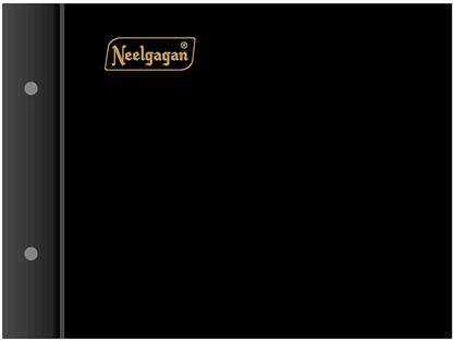 NEELGAGAN Drawing File No.44, Hard Card Board (23cm X 28cm), (Thread File) P-5 Black Cover with Elastic Band (Landscape)