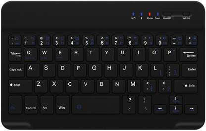 DOMO Magickey K7BT Ultra Slim Wireless Mini Bluetooth Qwerty Keyboard for iPad and Tablet PC, Microsoft Surface and Other iOS, Android, Linux and Windows Devices Bluetooth Handheld Multi-device Keyboard