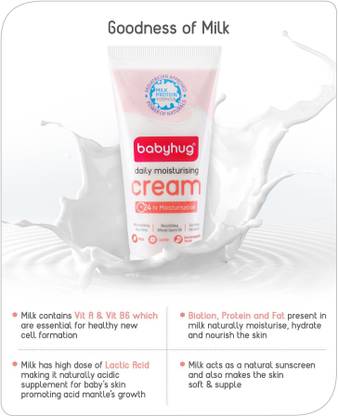 babyhug Milk Protein Formula Daily Full Body and Face Moisturizing Cream - 150ML