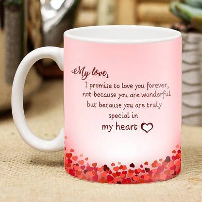 ME&YOU Love Gifts, Coffee, Gift for Girlfriend, Gift for Wife, Love Quotes Printed Ceramic Coffee ( IZ21DTLoveMU-185) Ceramic Coffee Mug