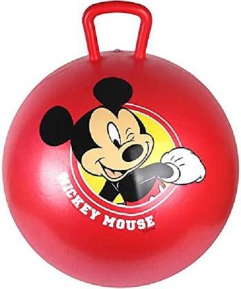 QUALIMATE Hop Ball for Kids Space Hopper Jump N Bounce Handle Ride-on Toys Bouncy for Kids Ball 17 Inch