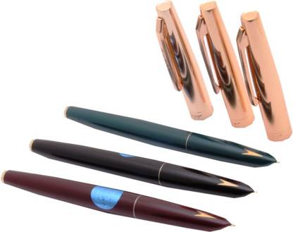 Ledos Hero Original Fountain Ink Pen Classic Iridium Tipped Fine Nib Gold Cap Fountain Pen