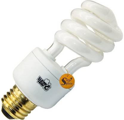 Sage Square Compact Fluorescent Bird Lamp || Full Spectrum Lighting Bulb, 2.4% UVB, 20W || All kinds of Birds LED Fridge Freezer Light Bulb