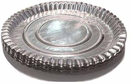 KAM HOME Paper Plate Disposable Paper Plate Designer Corner Eco Friendly, 11 inch for-Breakfast, Lunch, Dinner Half Plate