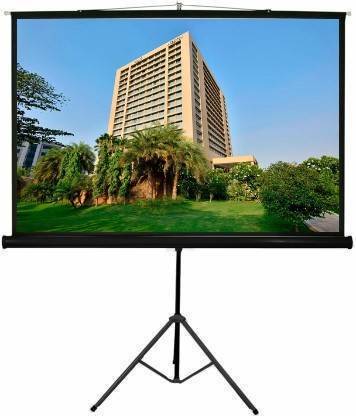 Moiz lite Series Tripod Type Projector Screen 8 Ft. (Width) x 6 Ft. (Height) 120 Inches Diagonal 4:3 Aspect Ratio It's Comes with Tripod Stand , Supports 3D and 4k Full HD1080 Format Projector Screen (Width 244 cm x 182 cm Height)