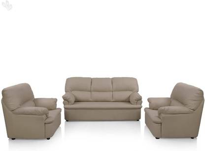 BUILDbox Leatherette 3 + 1 + 1 Sofa Set