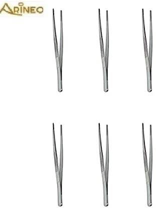 ARINEO Thumb Dressing Forceps Serrated Jaws 5" 6PC Dressing Forceps