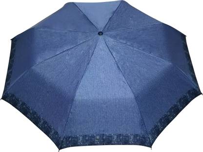 Popy Denim Print Umbrella