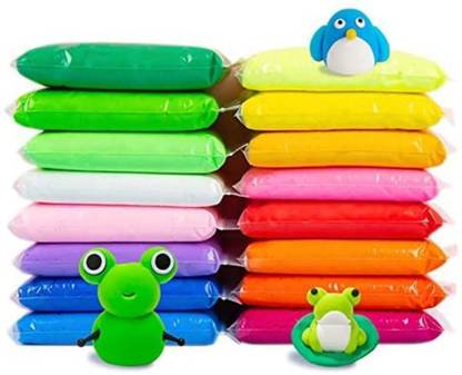 imtion Non-Toxic 6 Clay Different Color Fluffy Foam Air Dry Clay with 3 Tools, Pack of 6 Clay for Kids to Play Multicolour