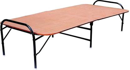 Avani MetroBuzz Single Size Folding Bed Size 3 x 6 Plywood Folding Bed for Household Purpose Space Saving Engineered Wood Single Bed