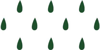 Comet Busters Handcrafted Dark Green Basic Tear Drop Bindis (10mm) (BV1287) Forehead Green Bindis