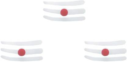 Comet Busters Traditional White Red Bindis (BV1280) Forehead White Bindis