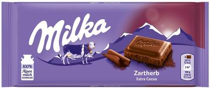 milka Zartherb Fine Dark Chocolate Bars