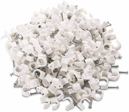 Lucknow Crafts 5mm cable clip 5 mm plastic and metal wire fastener