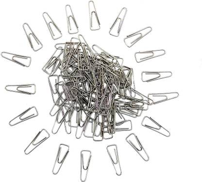 Jyoti Paper Clip (100 Pieces of Size 0.80 x 26mm in Nickel Finish Steel Material in a Box ) Triangle