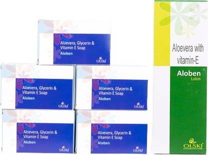 ABPROCARE Aloben Combo Pack Offer - Aloben Lotion and Aloben Soap, 5 Pack | Treating Dry & Itchy Skin | Best for Daily Use | For Men and Women