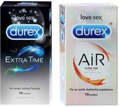 DUREX Extra Time, Air Condoms Combo (Each 1 Sets) Condom