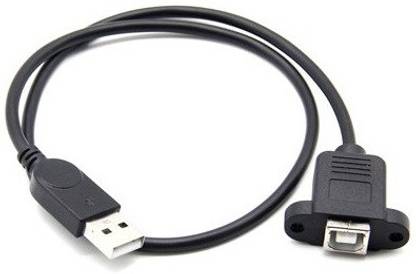 techut Micro USB Cable 0.5 m USB A Male to USB-B Female Cable USB2.0 B Male to Female Cord USB Type B Wire Printer Panel Mount Extension cable