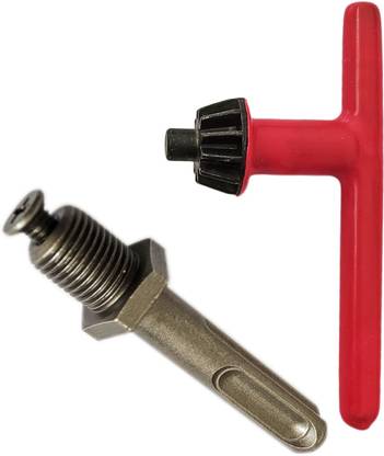 DUMDAAR Heavy duty Adapter (for 13mm Drill chuck) and Key (for 10mm and 13mm Drill Chuck) (Pack of 2)