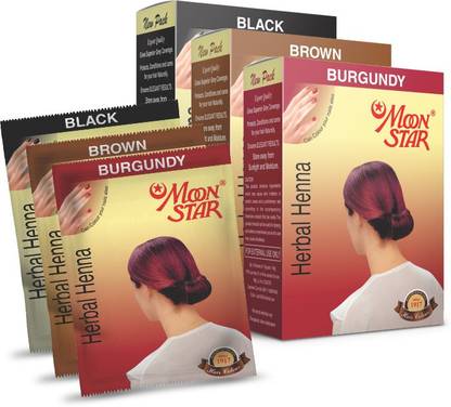 Moonstar MOON STAR Brown HENNA 15 × 6 PCS = 90 RS