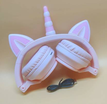 stylie modern Alternatives Unicorn LED Headphone Plush Moving Rabbit Ears Hat Headsets Bluetooth