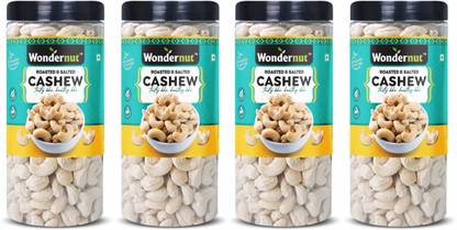 Wondernut Roasted Salted Cashew Nuts Kaju 1kg(Pack of 4-250g Each) Cashews