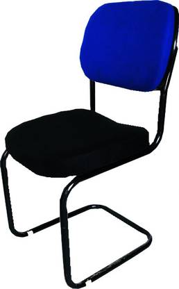 Tarun Office Visitor Study Chair Without arm Rest with Iron Frame S Type and Fabric Cushioned seat Back, Chair Without Wheels Holds up to 120 kg Fabric Office Visitor Chair