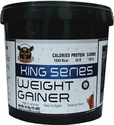 Gk King Series Weight Gainer For Bulk Gain (Chocolate 10Lbs) Weight Gainers/Mass Gainers