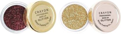 crayon Golden & Marron Glitter Pack of 2