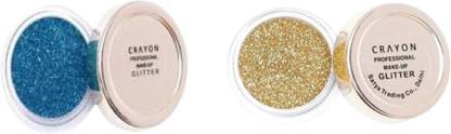 crayon Light Blue & Golden Glitter Pack of 2