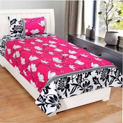 Yogini 144 TC Polycotton Single 3D Printed Flat Bedsheet