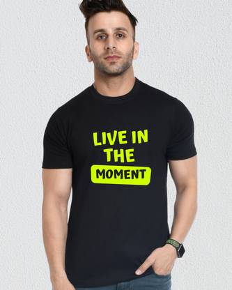Printed Men Black T-Shirt