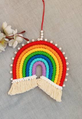 craftcloset Macrame rainbow wall hanging