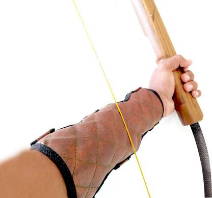 star quick links SQL Archery Arm Guard for Men Women & Kids, Rexine Leather, Adjustable Fit, 3 Hook & Loop Fasteners, Perfect Hold, Bow Archery Protect 3 Strap Guard, Arm Guard Forearm Protector Archery Fletch