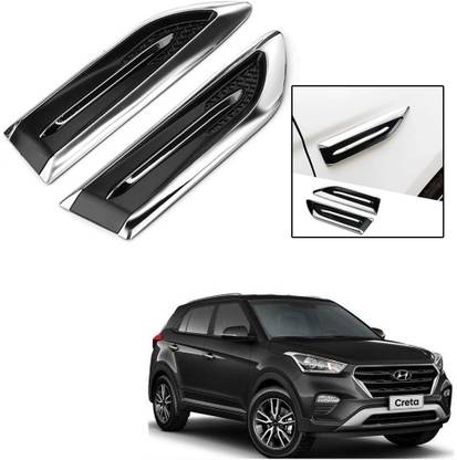 Znee Smart ZS-V667 Smart Shark Simulation Outlet Vents Hood Decoration Vents Intake Air Car Modification Car Stickers For Hyundai Creta Side Scoop