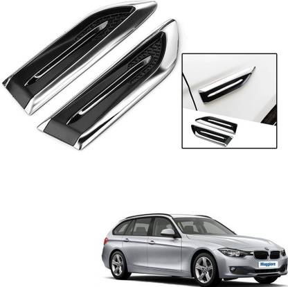 Znee Smart ZS-V655 Smart Shark Simulation Outlet Vents Hood Decoration Vents Intake Air Car Modification Car Stickers For B-M-W 320D Side Scoop