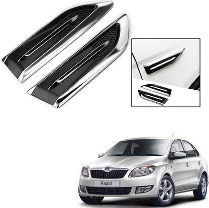 Znee Smart ZS-V709 Smart Shark Simulation Outlet Vents Hood Decoration Vents Intake Air Car Modification Car Stickers For Skoda Rapid Side Scoop