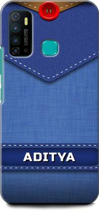 WallCraft Back Cover for Infinix Hot 9 ADITYA NAME, A, LETTER, BLUE, JEANS, ALPHABET, DESIGN