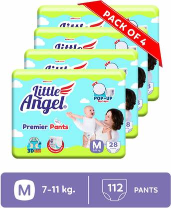 Little Angel Premier Baby Diaper Pants (4 x 28 Pcs) - M